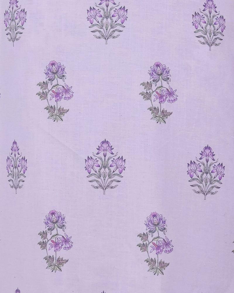 Women Purple Floral Printed Kurta With Pant