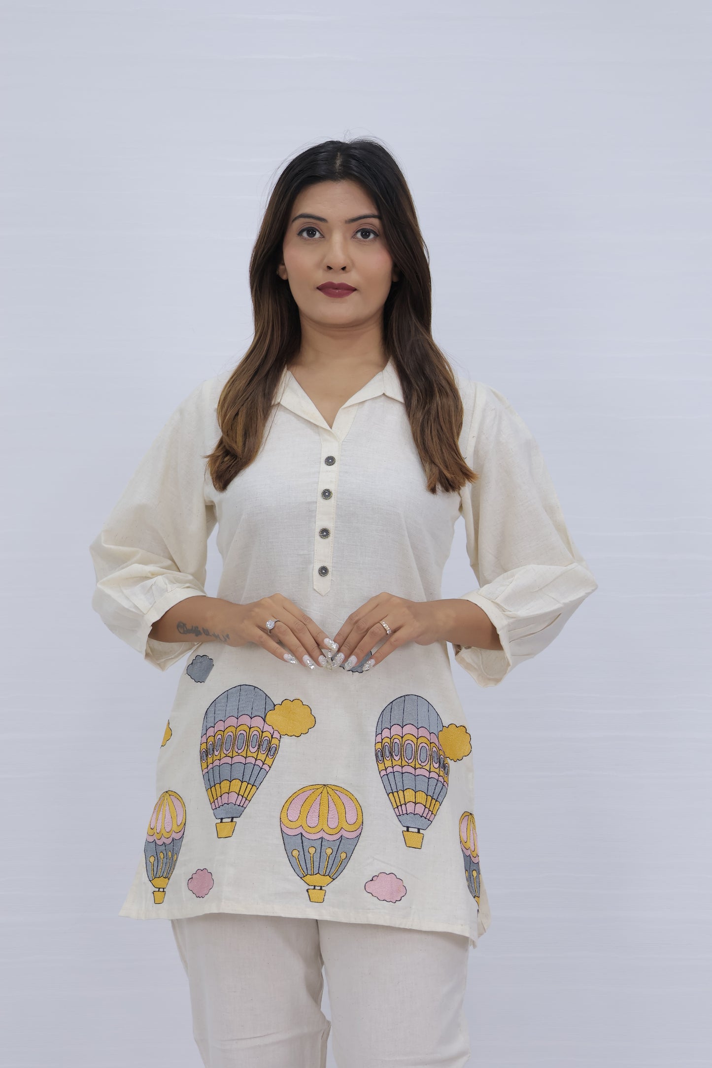 Tulsi Creamy Dreamscape Tunic