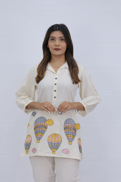 Tulsi Creamy Dreamscape Tunic