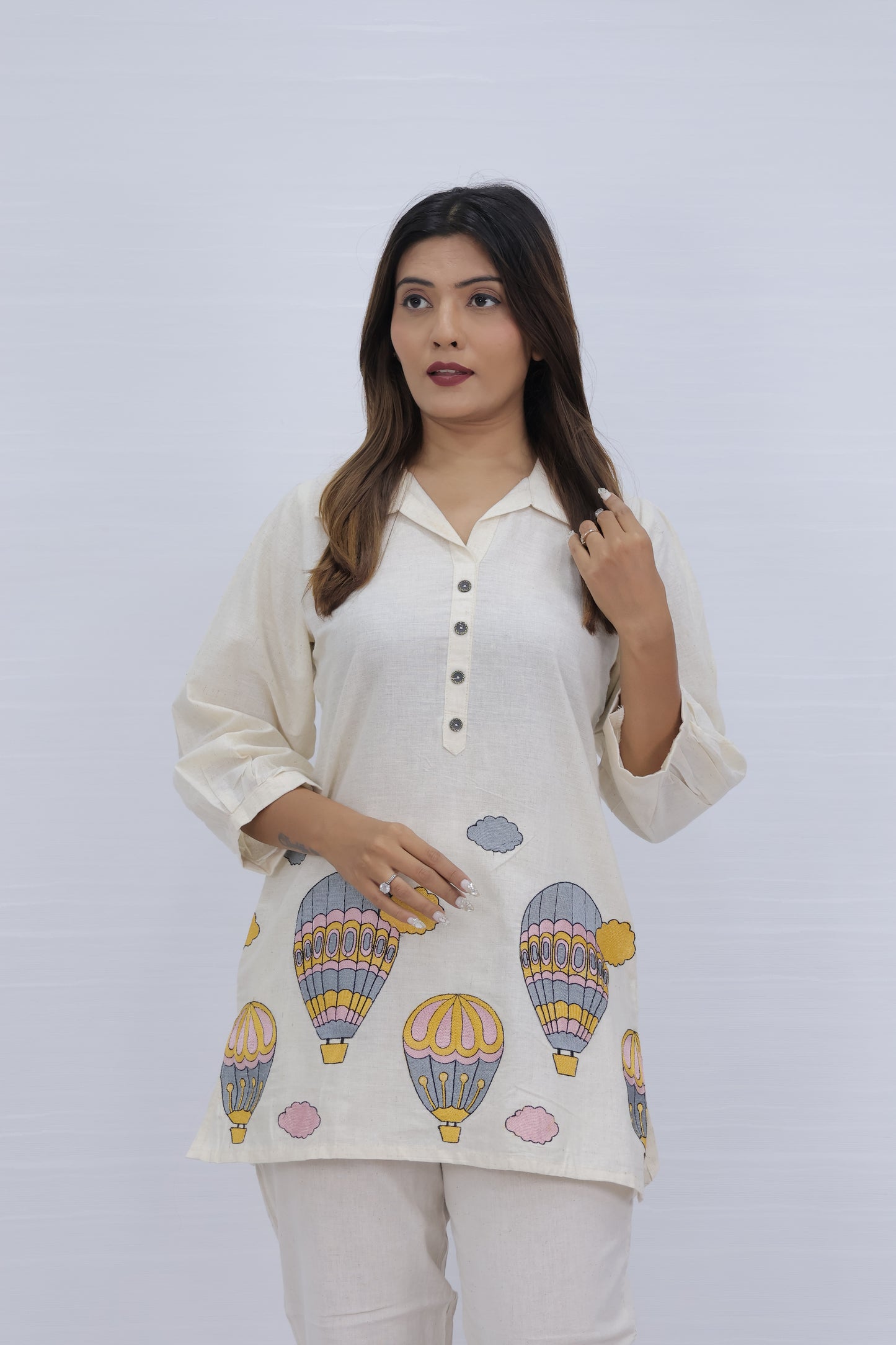 Tulsi Creamy Dreamscape Tunic