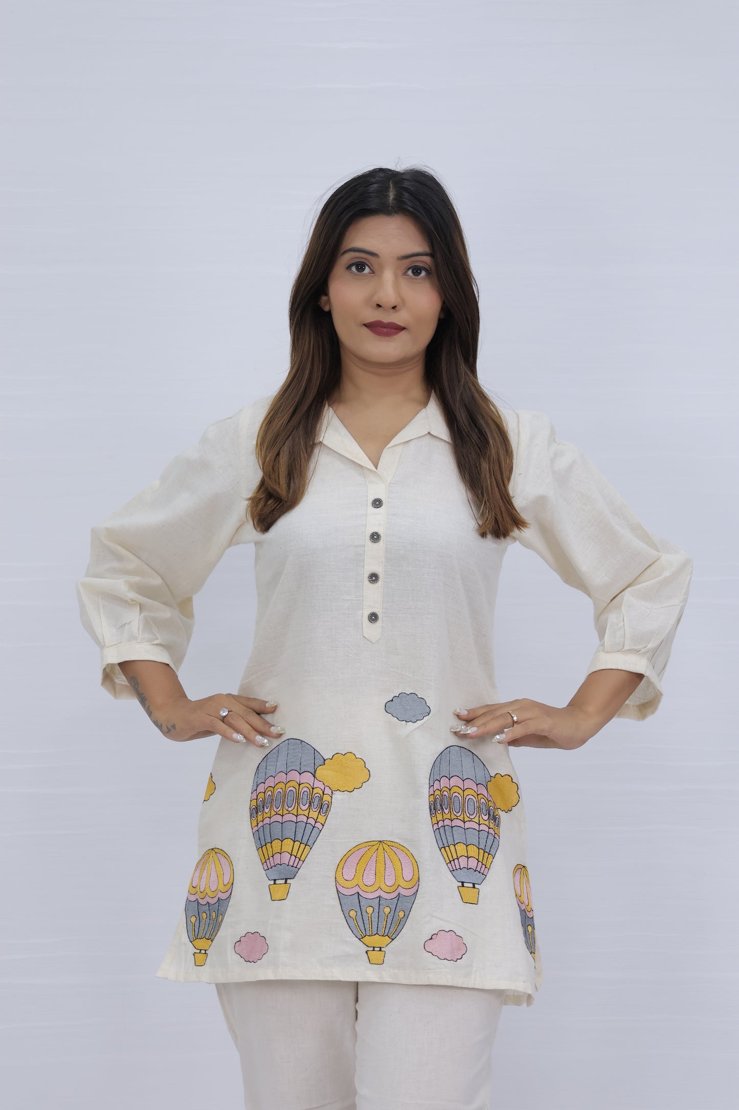 Tulsi Creamy Dreamscape Tunic