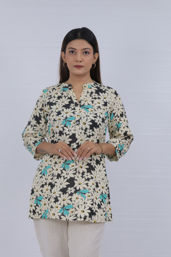 Women Floral Print Relaxed Fit Top