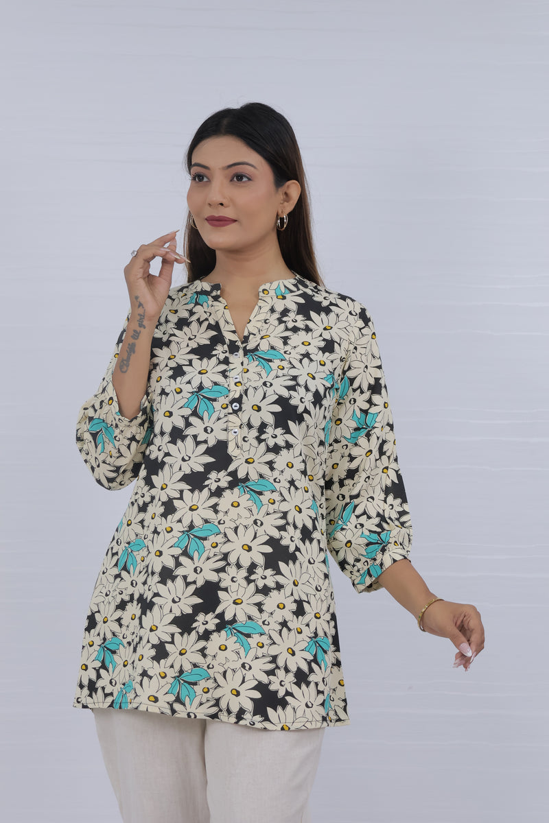 Women Floral Print Relaxed Fit Top