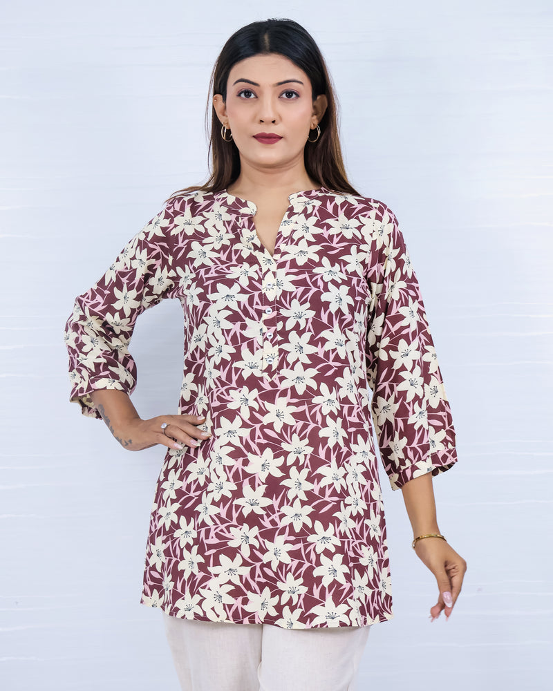 Women Floral Print Relaxed Fit Top