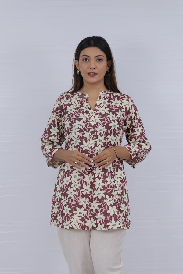 Women Floral Print Relaxed Fit Top