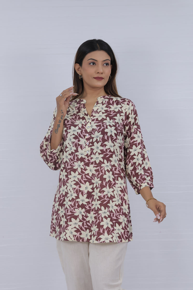 Women Floral Print Relaxed Fit Top