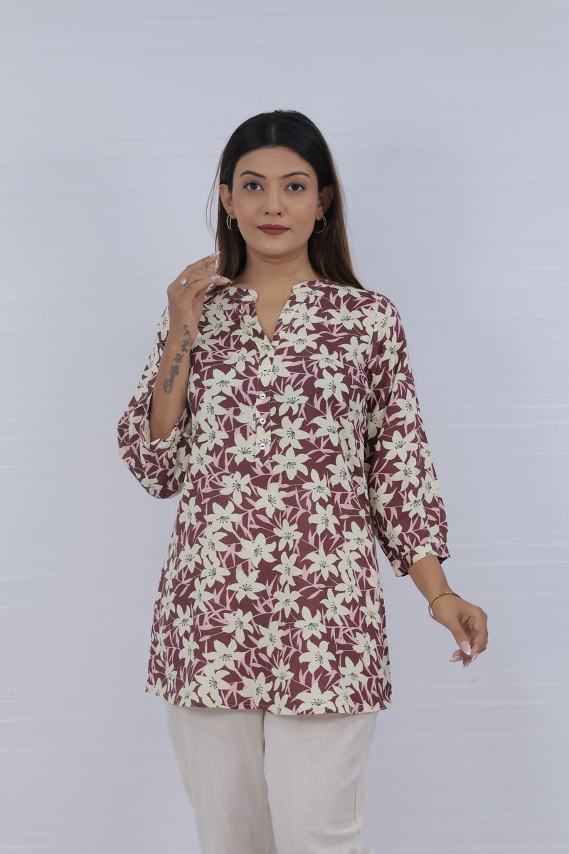 Women Floral Print Relaxed Fit Top