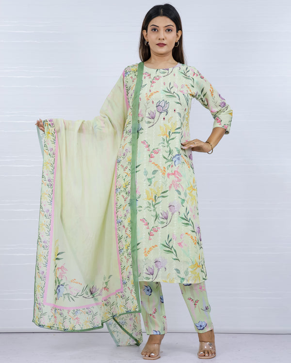 Green mal cotton work suit