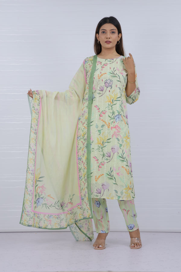 Green mal cotton work suit