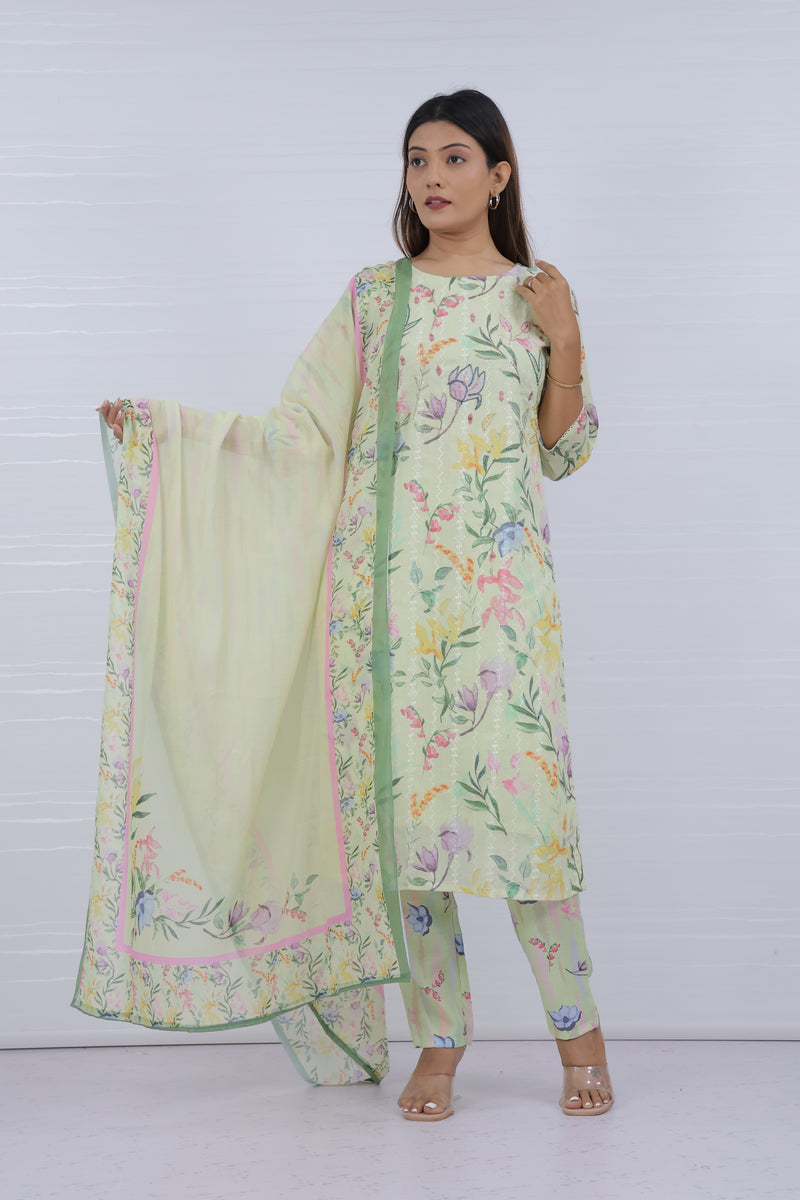 Green mal cotton work suit