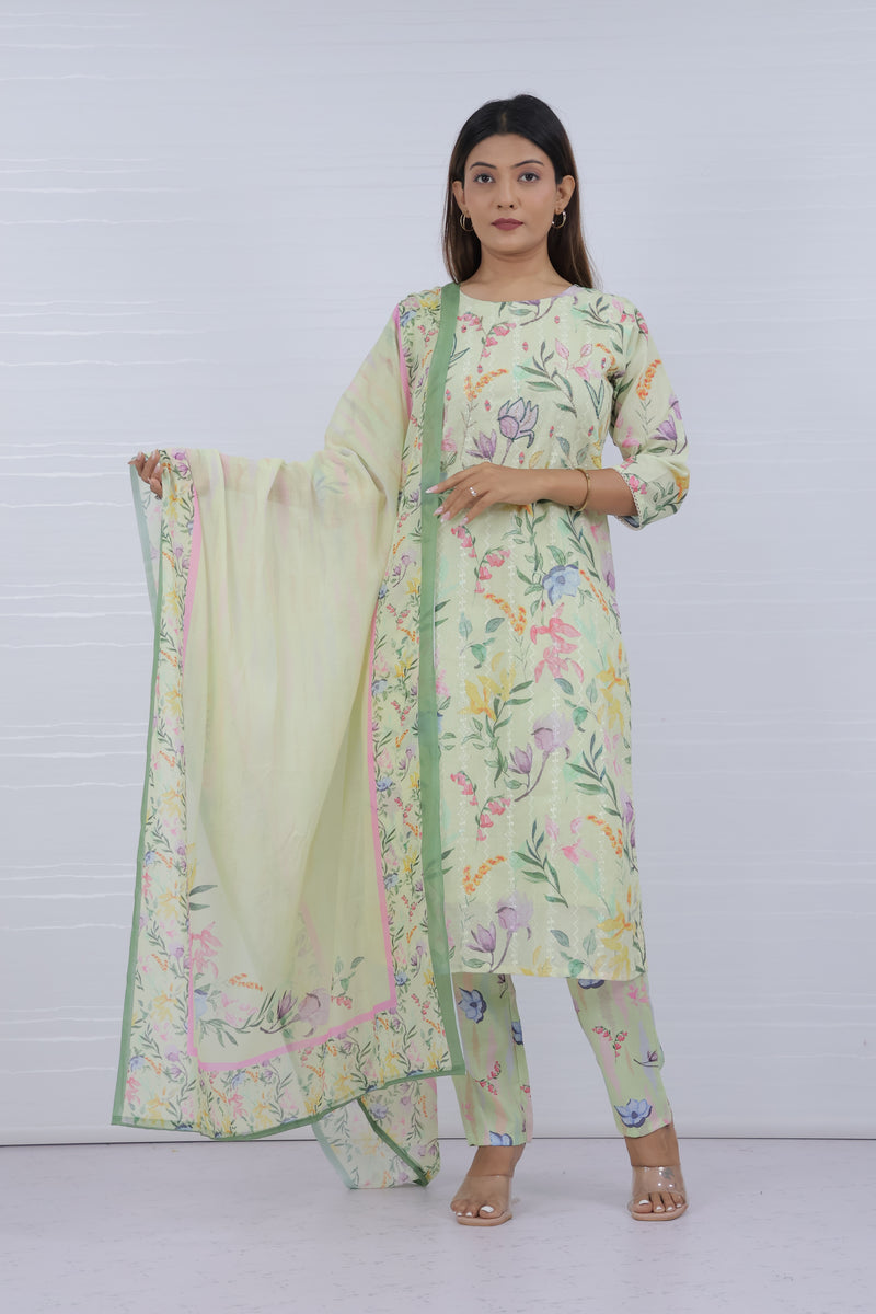 Green mal cotton work suit