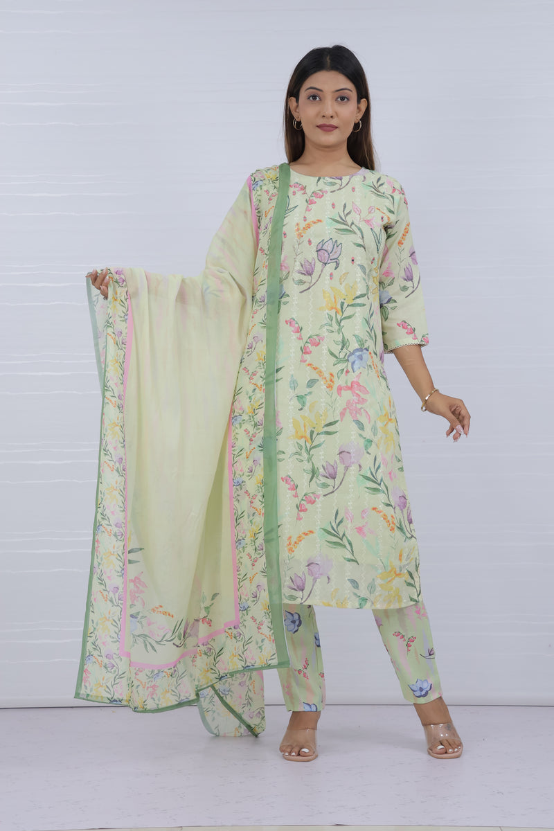 Green mal cotton work suit