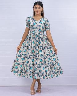 Women's Cotton Brige Maternity Feeding Dress