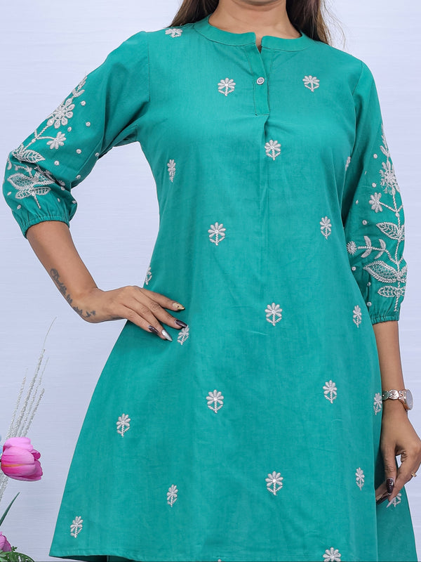 Aarika Green Embroidered Co-Ord Set