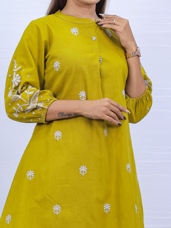 Aarika Yellow Embroidered Co-Ord Set