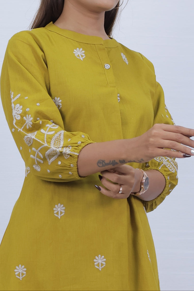 Aarika Yellow Embroidered Co-Ord Set