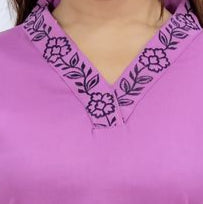 Misri Pink Cotton Kurti Plazo