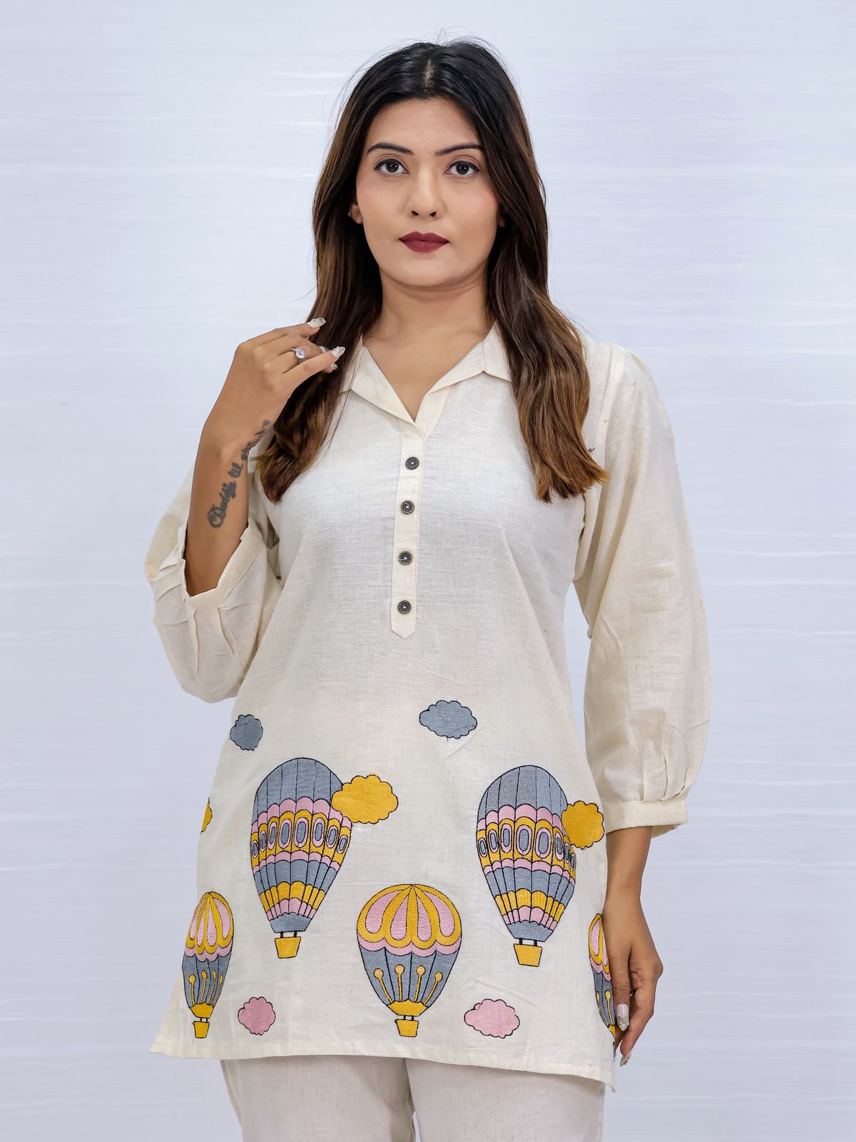 Tulsi Creamy Dreamscape Tunic